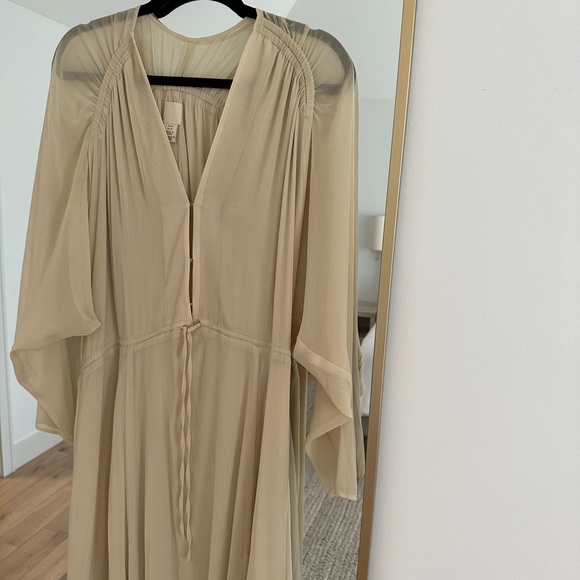 H&M chiffon flowy maternity Dress Oversized fits up to size Large or More! - Picture 7 of 11